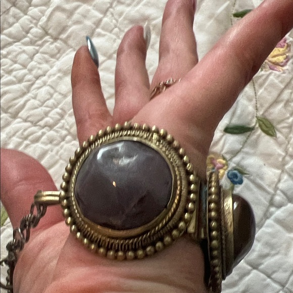 Vintage Beaded Bracelet with Dark Stones - Picture 6 of 8